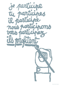 Poster - je participe... ils profitent