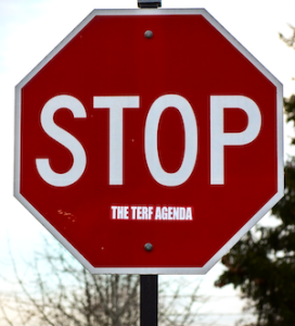 Stop The TERF Agenda Stop Sign Sticker