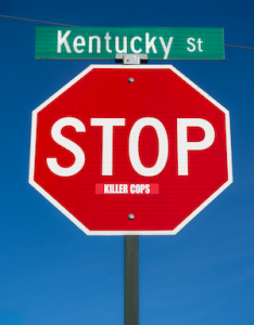 Stop Killer Cops Stop Sign Sticker