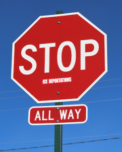 Stop Ice Deportations Stop Sign Sticker