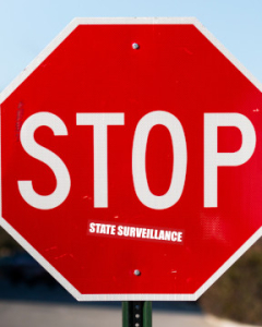 Stop State Surveillance Stop Sign Sticker